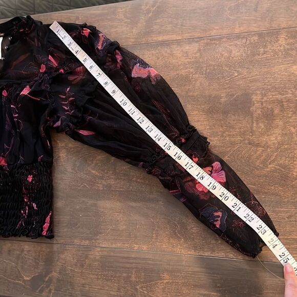 Free People TIME FOR SHINE - Blouse Sz- Small - Picture 14 of 16